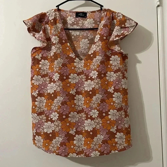 Milk & Honey 70s Floral Top Size XS - Picture 1 of 4